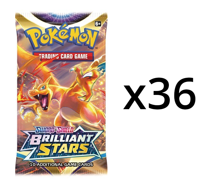 Pokemon SWSH9 Brilliant Stars 36ct Booster Pack Lot